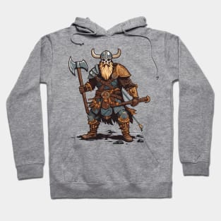 Viking Skeleton Warrior's Heavy Metal Saga Hoodie